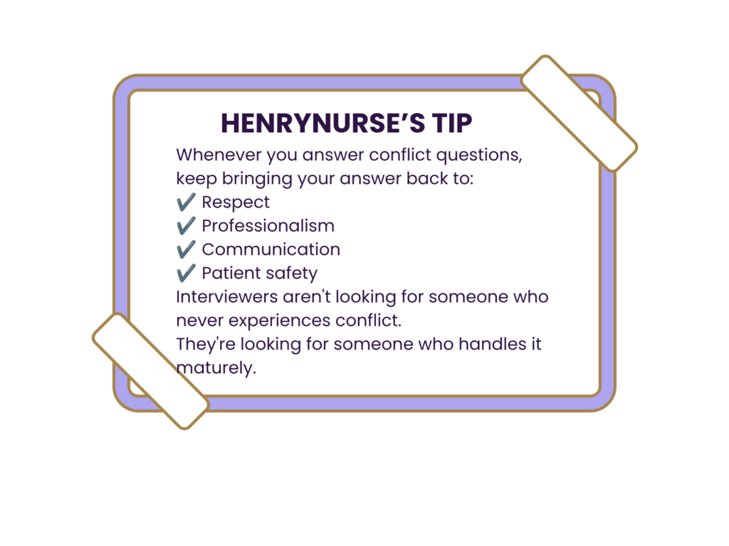 pacu nurse interview tips workplace conflict